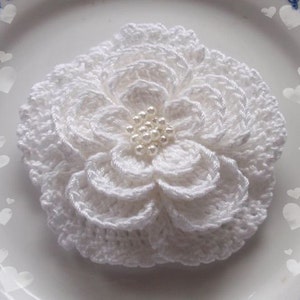 Larger Crochet Flower In 3.5 inches YH-024-03 image 2