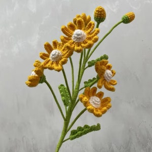 Handmade Crochet Flower, Crochet  Daisy, Crochet Flower Bouquet - CY-40
