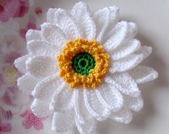 Larger Crochet Flower in 3-1/2 inches YH-042