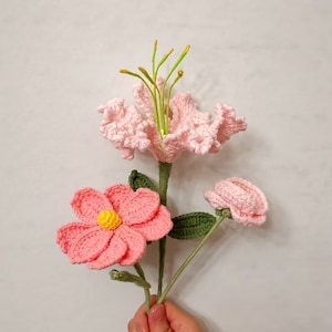 Handmade Crochet Flower, Crochet Flower Bouquet - CY-28