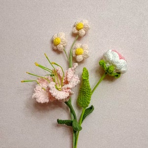 Handmade Crochet Flower, Crochet Flower Bouquet - CY-27