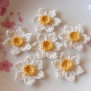 6 Crochet  Flowers (Daffodil) - Yh-500