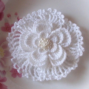 Larger Crochet Flower In 3.5 inches YH-024-03 image 1