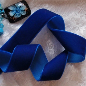 Velvet Ribbon 5 yards in Royal Blue (1 inch) Meer kleur om te kiezen R-10-175