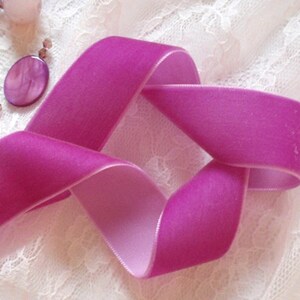 Velvet Ribbon 5 yards in Ultra Violet (1 inch) Meer kleur om te kiezen R-10-79