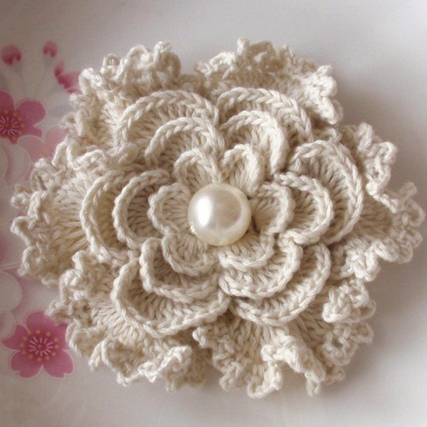 Larger Crochet Flower in 3.5 inches YH-088-03