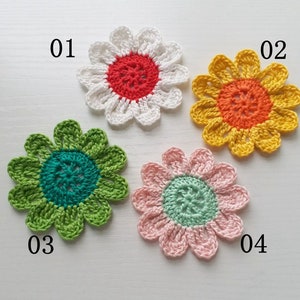 4 Crochet Flowers Crochet Roses (2-3/4 inch) YH-285-01