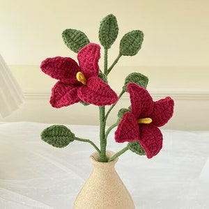 Handmade Crochet Flower, Crochet Tulip, Crochet Flower Bouquet - CY-19