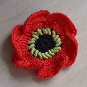 Crochet Flower (Poppy) in 2-3/4 inches YH-191-0