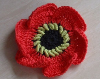 Crochet Flower (Poppy) in 2-3/4 inches YH-191-0