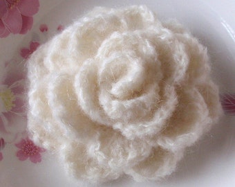 Larger Crochet Flower (Rose) in 4 inches YH-139-02