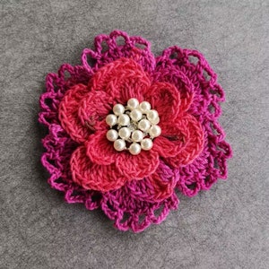 Larger Crochet Flower in 3-1/4 inches YH-266