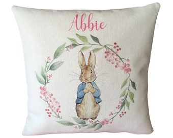 Rabbit cushion cover | Etsy Peter Rabbit Pillow Cover