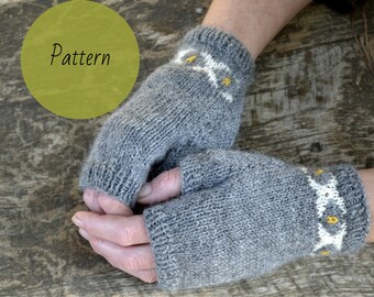 Gloves pattern knitting, mittens pattern knitting, fingerless mittens, knitted mitts pattern, knitted gloves