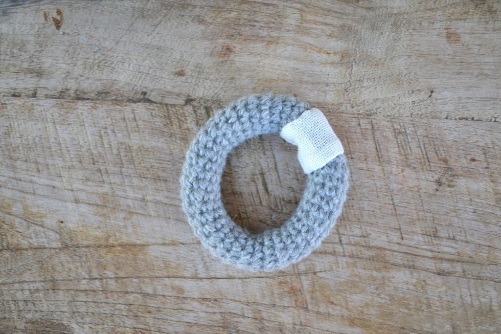 Grey Crochet Bangle Bracelet Fiber Jewelry Woolen Bracelet Etsy