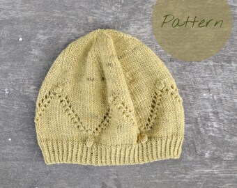 Knitting beanie pattern, easy winter hat tutorial, knit pattern, revithi hat pattern, instant download knitting pattern