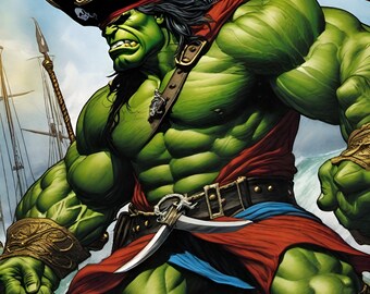 Pirat Hulk selbst gedrucktes 3D-Foto