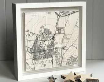 New Home Postcode Map Artwork, Printed on Whitewashed Birch Plywood