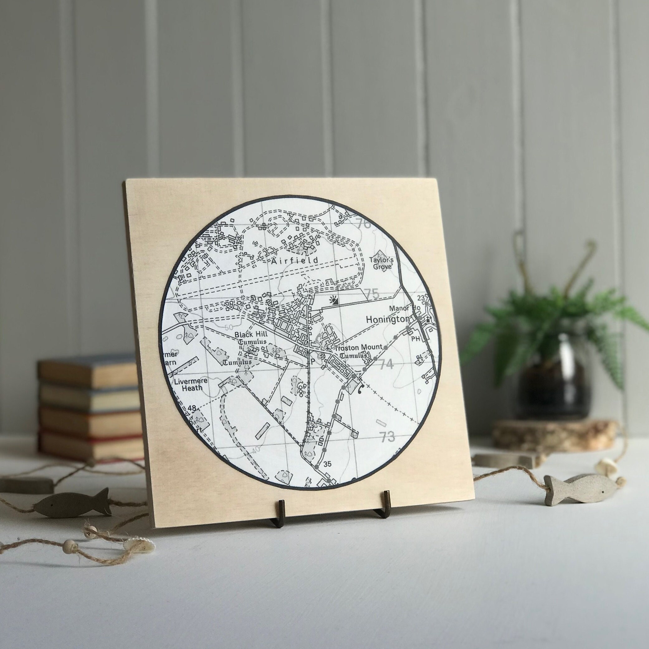 Personalised Circle Map Artwork Custom Printed on Birch Plywood - Etsy