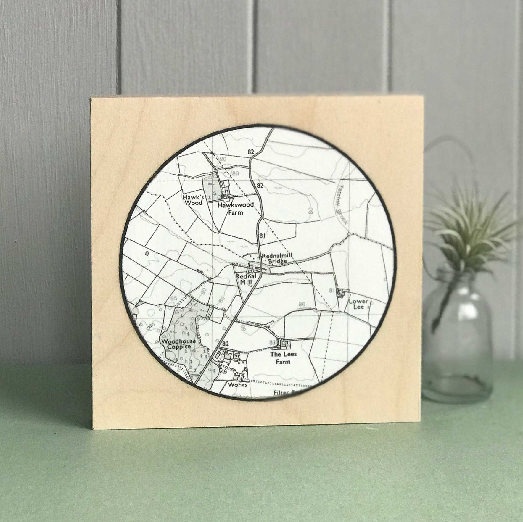Personalised Circle Map Artwork Custom Printed on Birch Plywood - Etsy