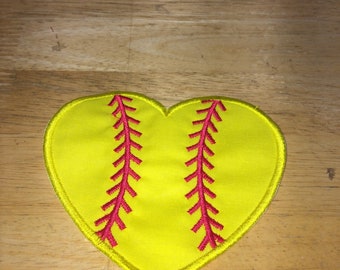 Baseball or Softball Iron On Patches Plain Yellow 10-pack