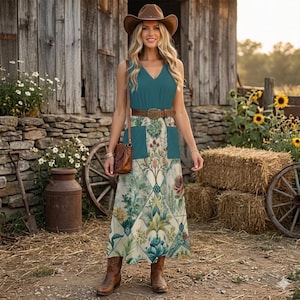 Cowgirl Dress Women Vintage - Etsy