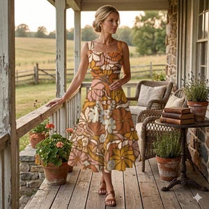 earth tone midi dress Exude Earth Tone Midi Dress S