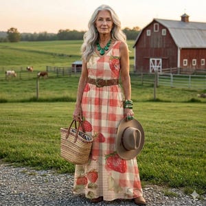 red and white plaid maxi dress Red Plaid Maxi Dress