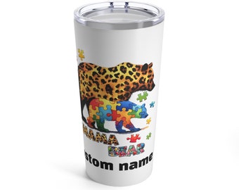 Mama Bär Autismus Bewusstsein Tumbler 20oz