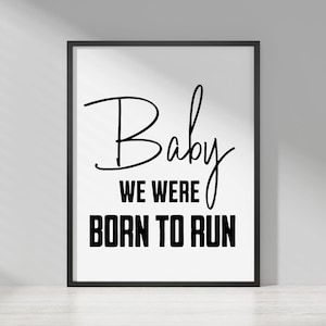 Bruce Springsteen Song Lyric Print - Music Inspired Wall Art - Instant Download Poster