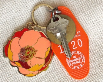 superbloom poppy hard enamel keychain or keyring | california flower | souvenir | gift | gift idea