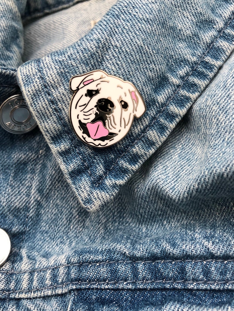 bulldog hard enamel lapel pin | dog pin | pin | enamel pin | pin game | lapel pin | gift idea | graduation gift | dawg fans | bulldog 