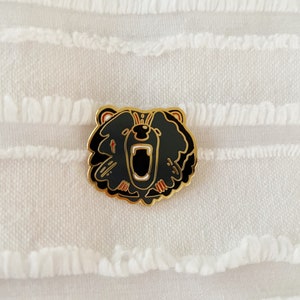 roaring bear head (in black) hard enamel lapel pin | bear pin | pin | enamel pin | go bears | lapel pin | gift idea | team spirit