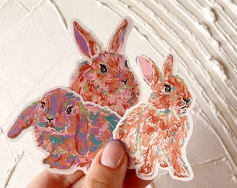 bunny sticker bundle | animal sticker | sticker pack | rabbit stickers | sticker set