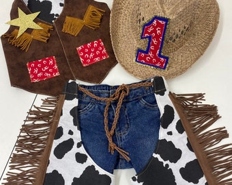 Cowboy - Cowboy Hat - Cowboy Birthday - Cowboy Party- Farm Party - Boy Birthday - Sheriff Badge - Cowboy Vest - Farm Birthday  Lynnlee Babee