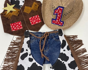 Cowboy - Cowboy Hat - Cowboy Birthday - Cowboy Party- Farm Party - Boy Birthday - Sheriff Badge - Cowboy Vest - Farm Birthday  Lynnlee Babee