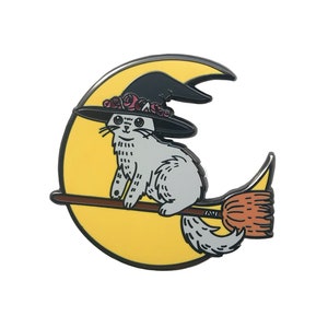Witchy Kitty Cat Enamel Pin