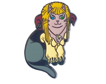 Goblin King Cat Enamel Pin- Bowie Cat enamel pin -