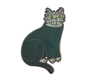 Pinhead Cat Enamel pin