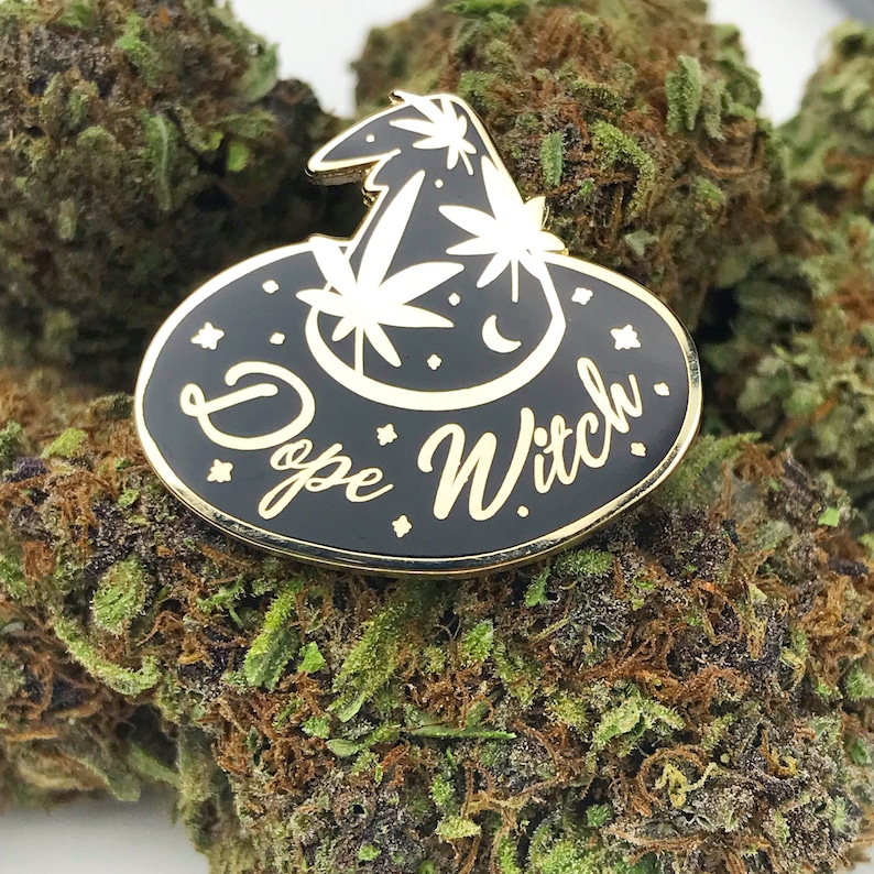 weed pin witch pin weed witch Dope Witch Enamel Pin dope ass witch weed witch pin marijuana pin