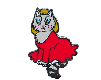 Divine Cat Enamel Pin -  John Waters Pin - Pink Flamingos Pin