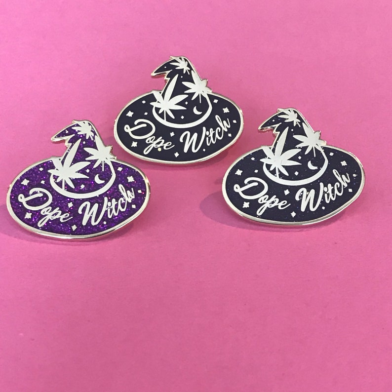 weed pin witch pin weed witch Dope Witch Enamel Pin dope ass witch weed witch pin marijuana pin