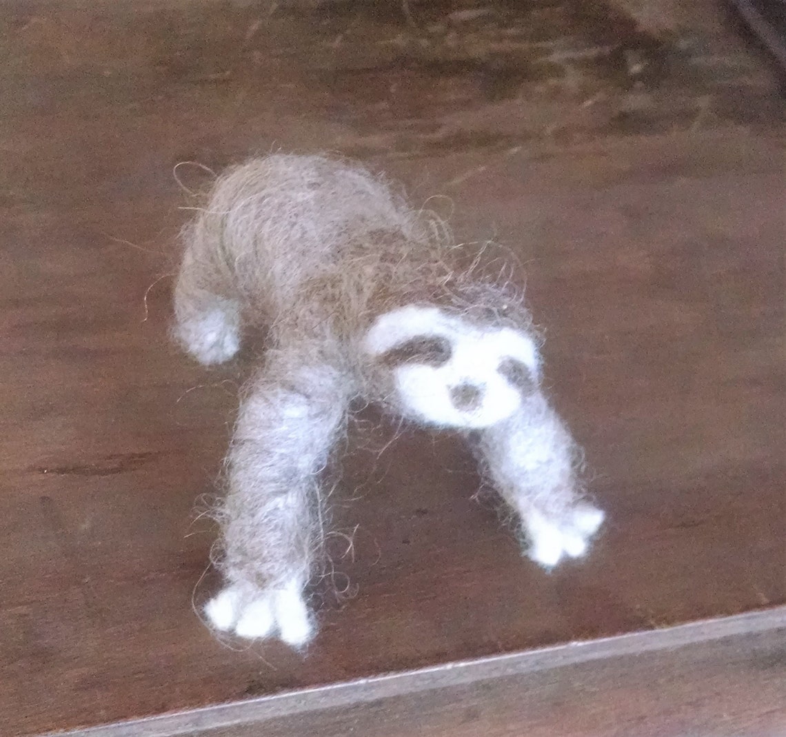Sloth Desk Pet, Hand Felted Wool Sloth Sculpture, Sloth Gift - Etsy