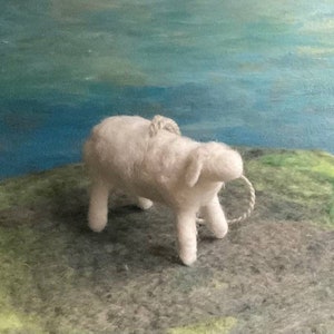 White Sheep Ornament, Hand Felted Wool Sheep Ornament, Wreath Decoration, Farm Theme Nursery Decoration, Lamb Ornament