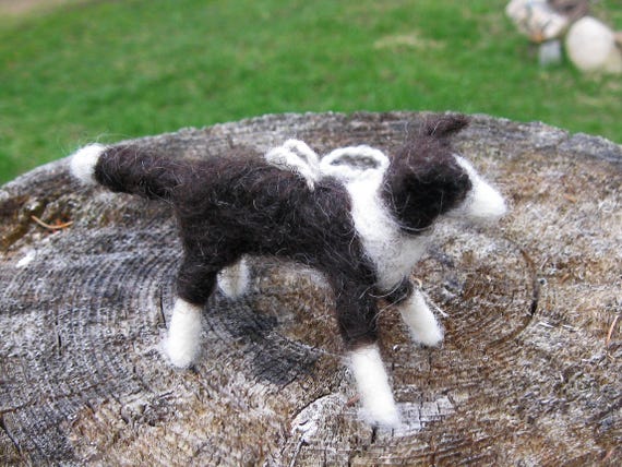 Border Collie Ornament Hand Felted Wool Dog Ornament Sheep Etsy