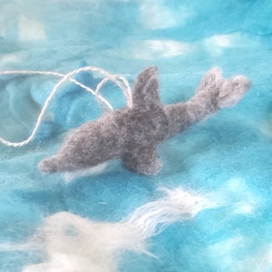 Dolphin Ornament, Hand Felted Bottle Nosed Dolphin