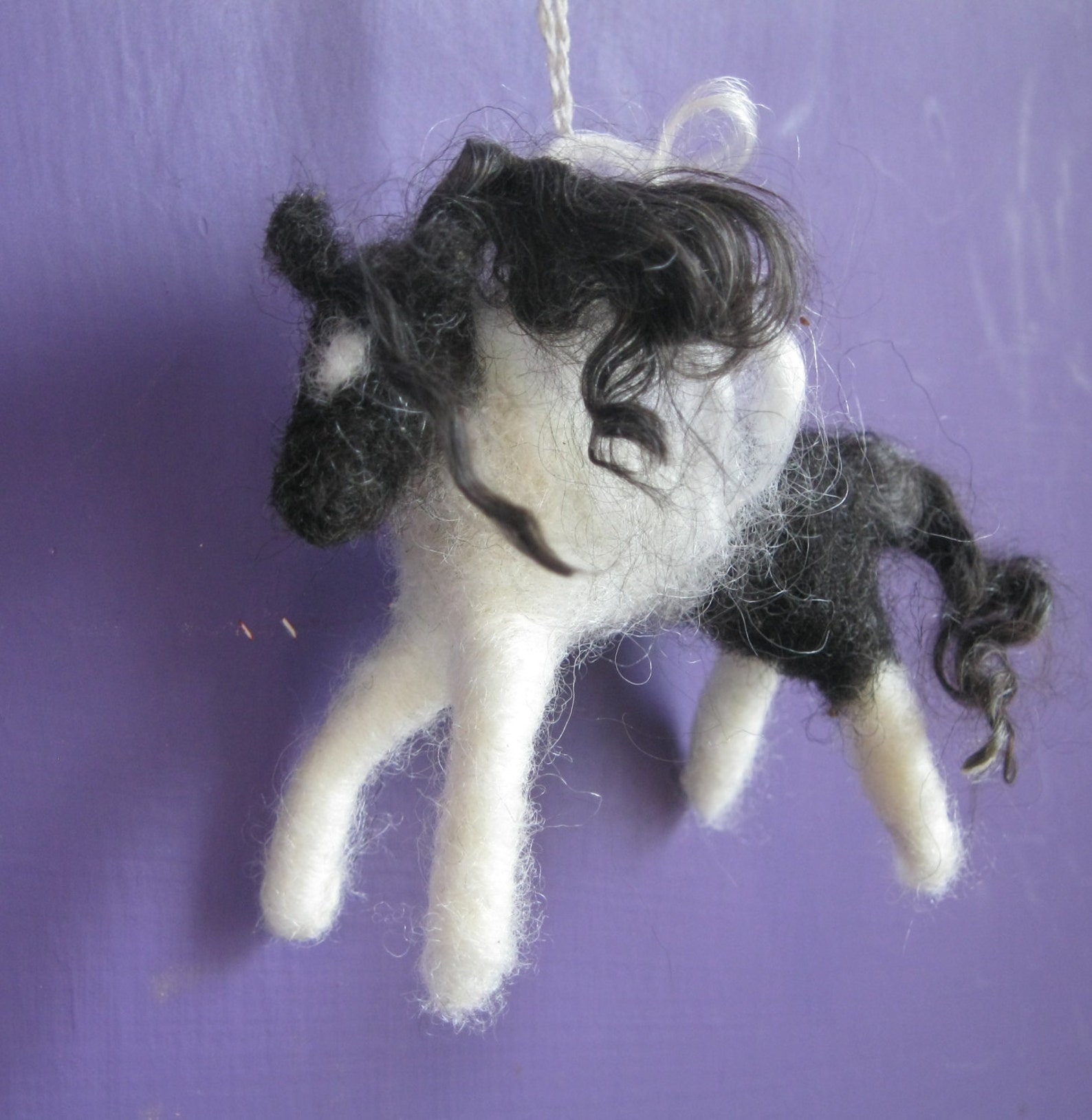 Black and White Paint Horse Ornament Equestrian Gift Pony Etsy