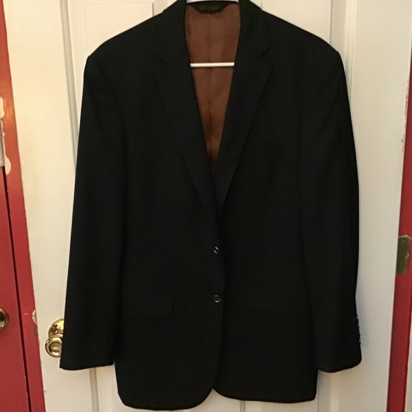 Price Reduced---Joseph Bank Men's Wool Navy Blue Sport Coat Blazer Size 36 Slim Fit 2 Button