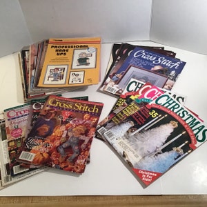 50 Counted Cross Stitch Booklets, Leaflets and Magazines–Various Themes–Vintage