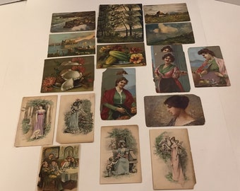 Lot of 22 Antique Postcards –Majority Printed In Italy